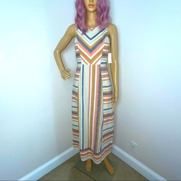 Japna Maxi Sundress NWT Cutout Back Lined Size Small - Picture 1 of 10